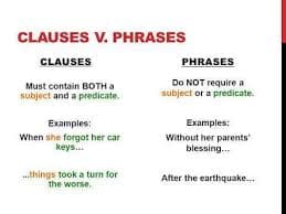Phrases and clauses
