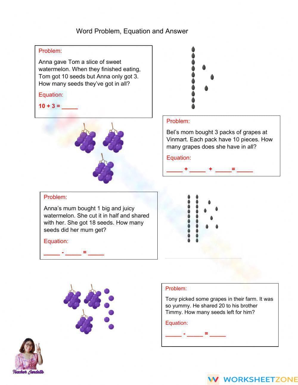 Word Problems - Page 1