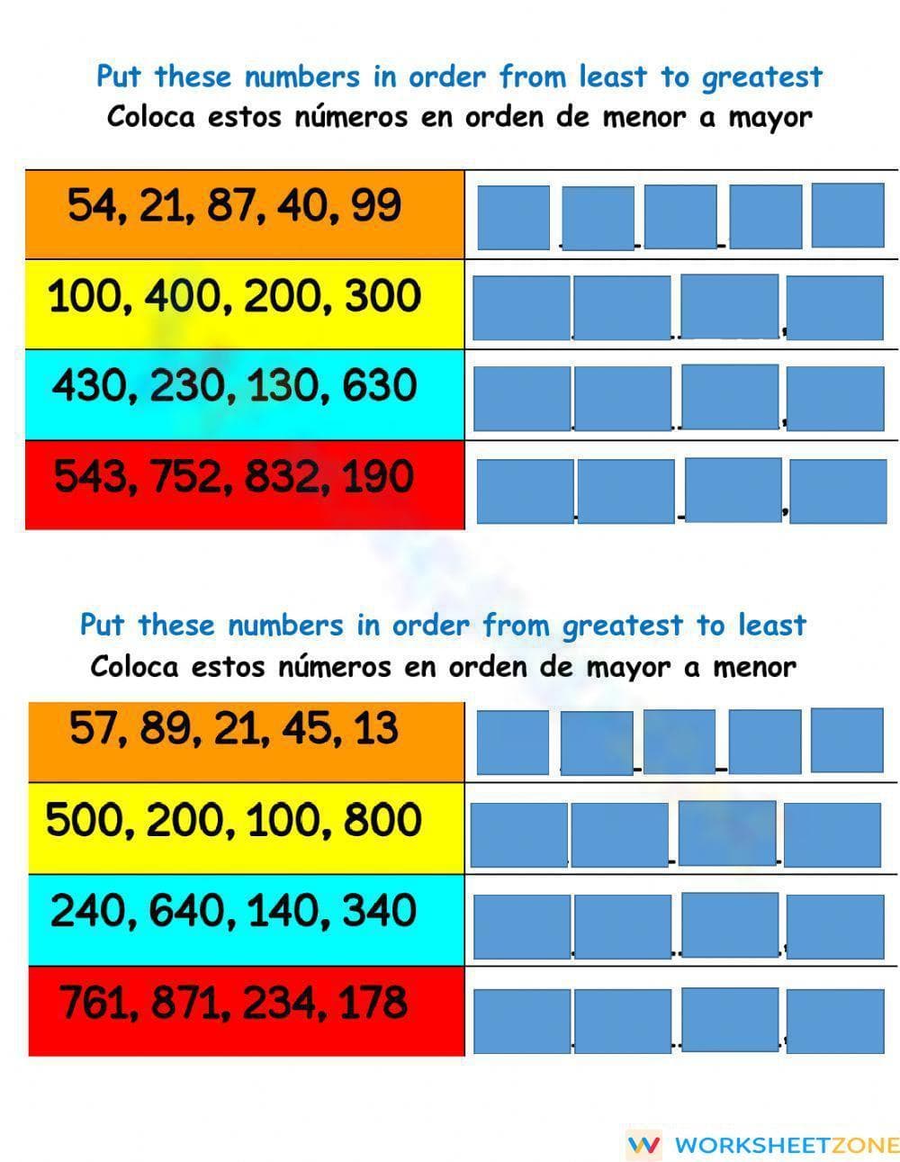 Comparing numbers - Page 2