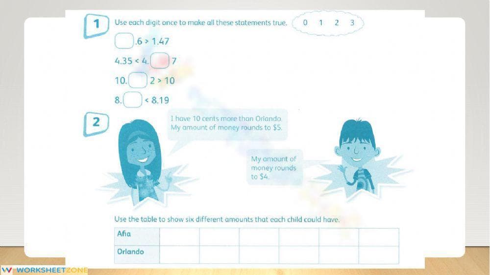Rounding and ordering decimals - Page 4