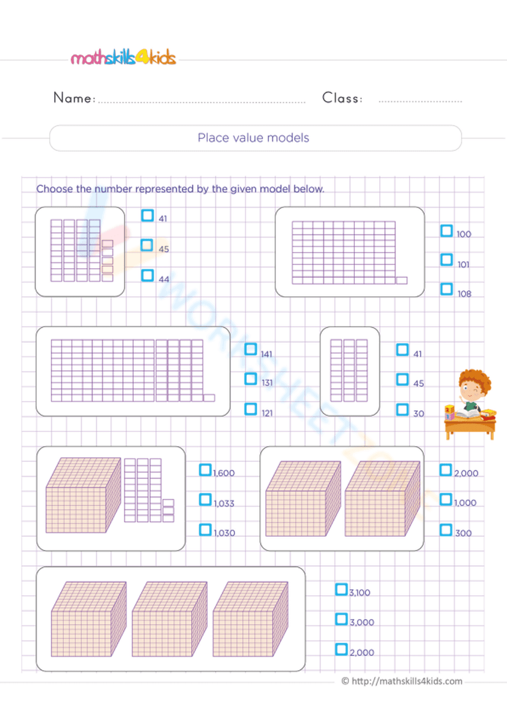 Place value models - Page 1