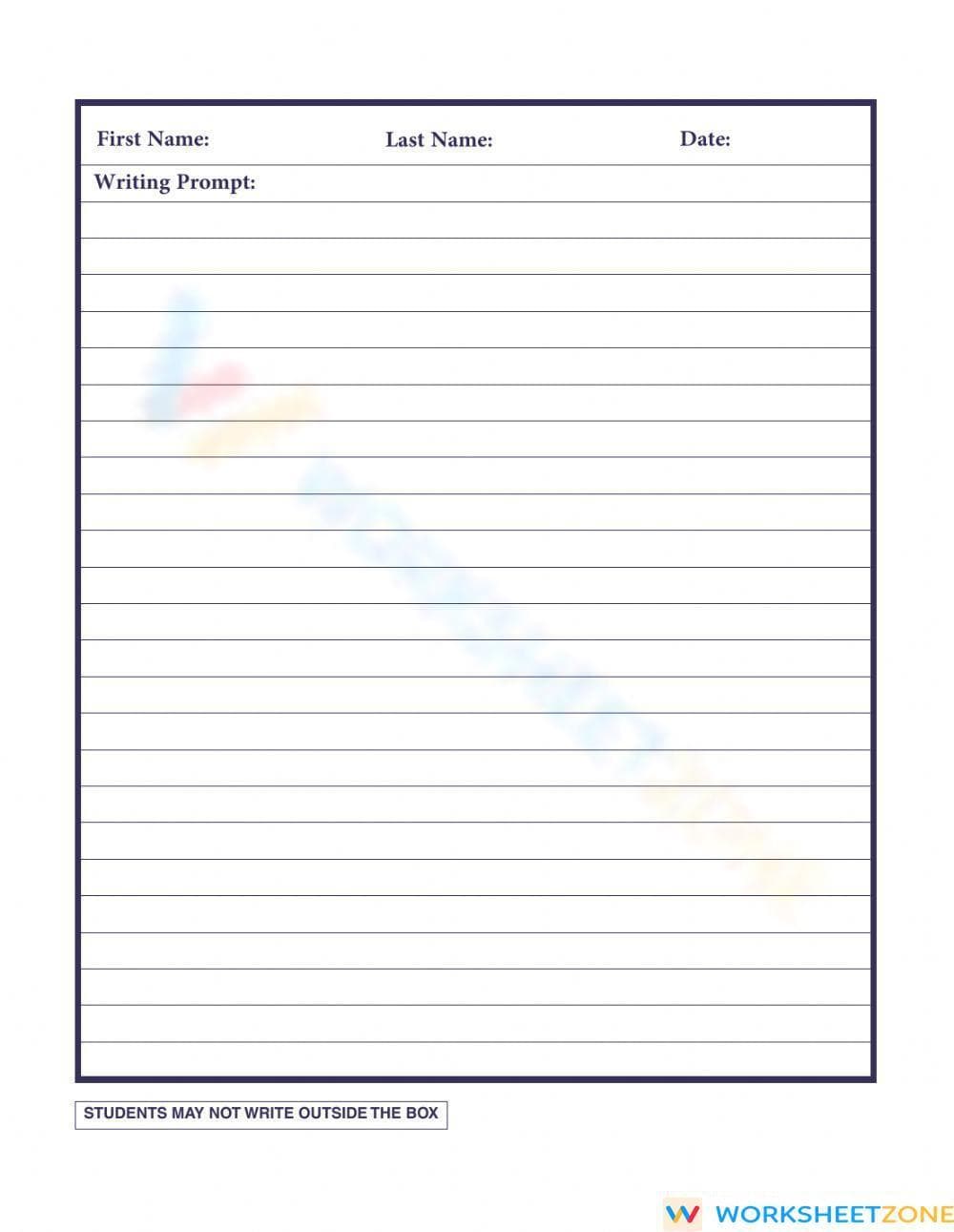 Writing Prompt Template for Kids - Page 1