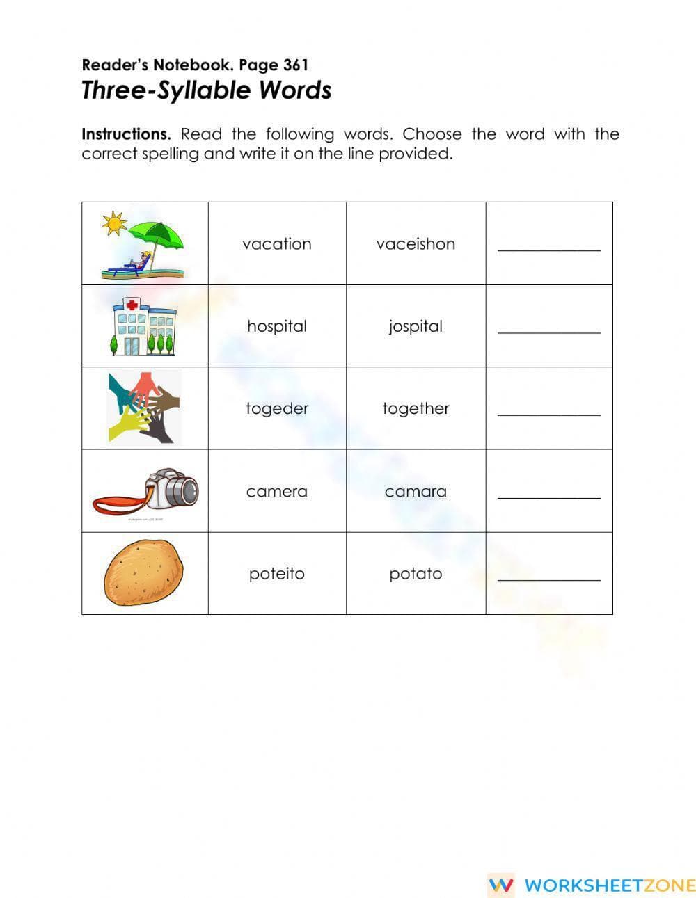 Reader's Notebook p. 361 - Page 1
