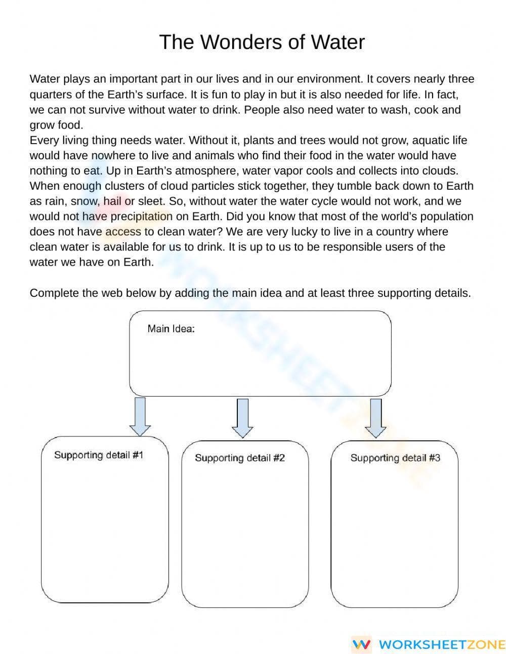 Main Idea and Supporting Details Identification - Page 1