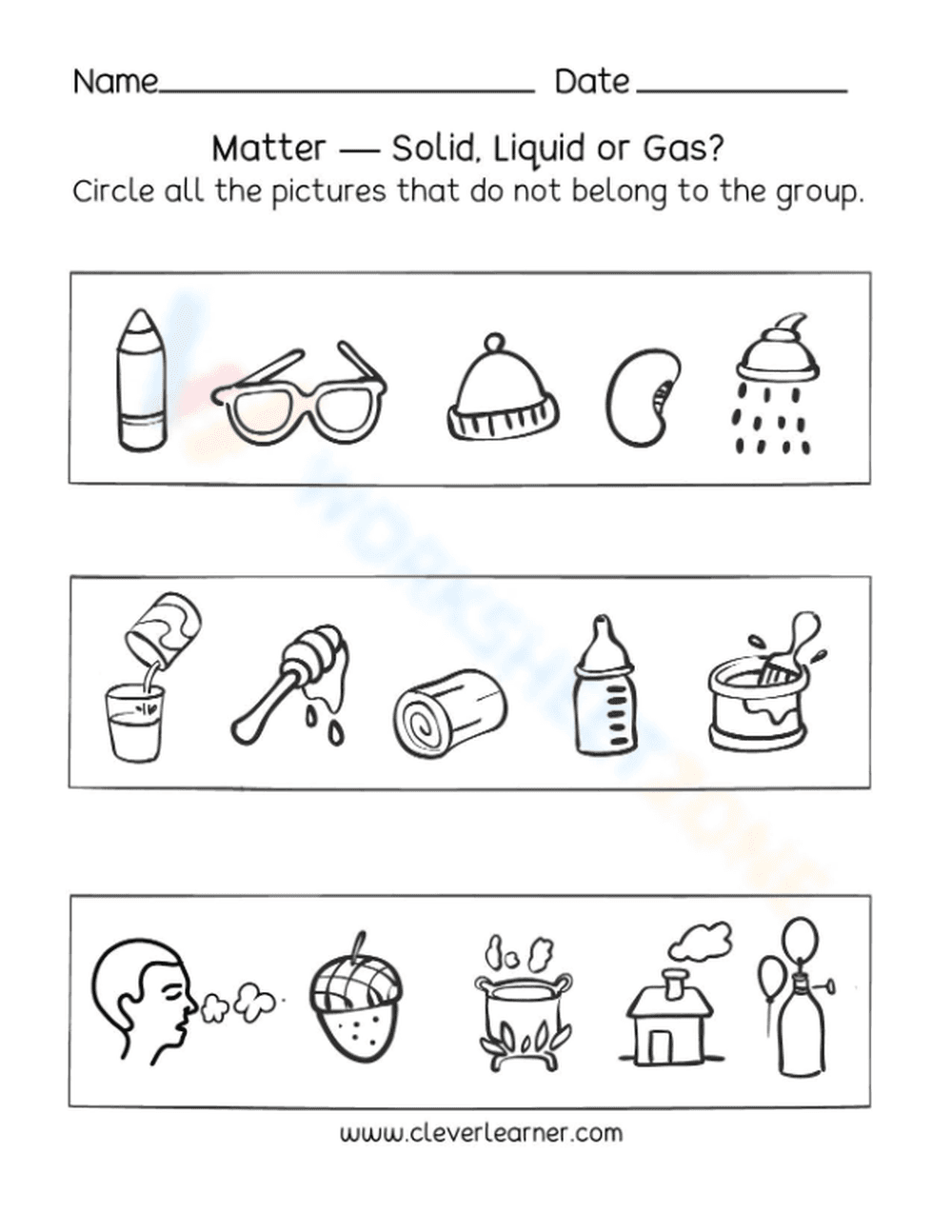 Matter - Solid, Liquid, or Gas? - Page 1