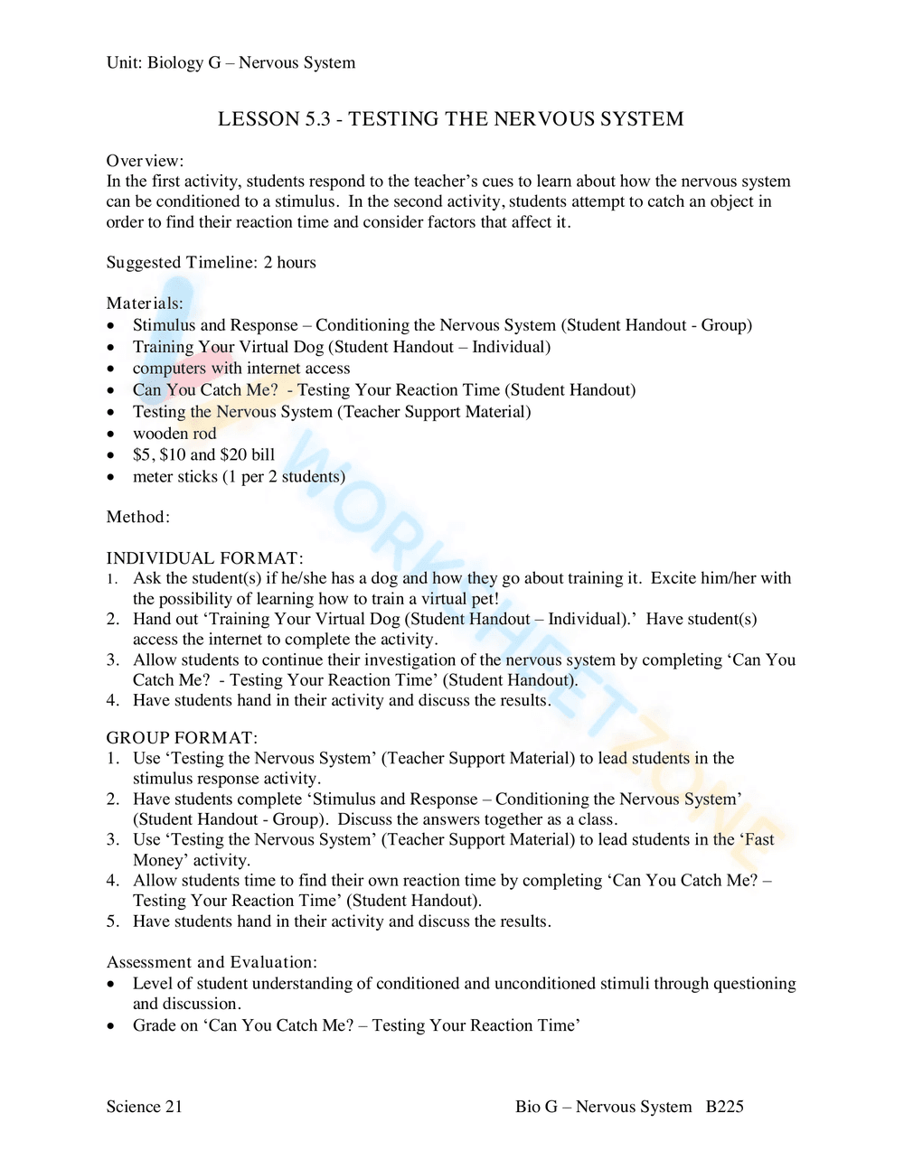 AN INTRODUCTION TO THE NERVOUS SYSTEM - Page 43