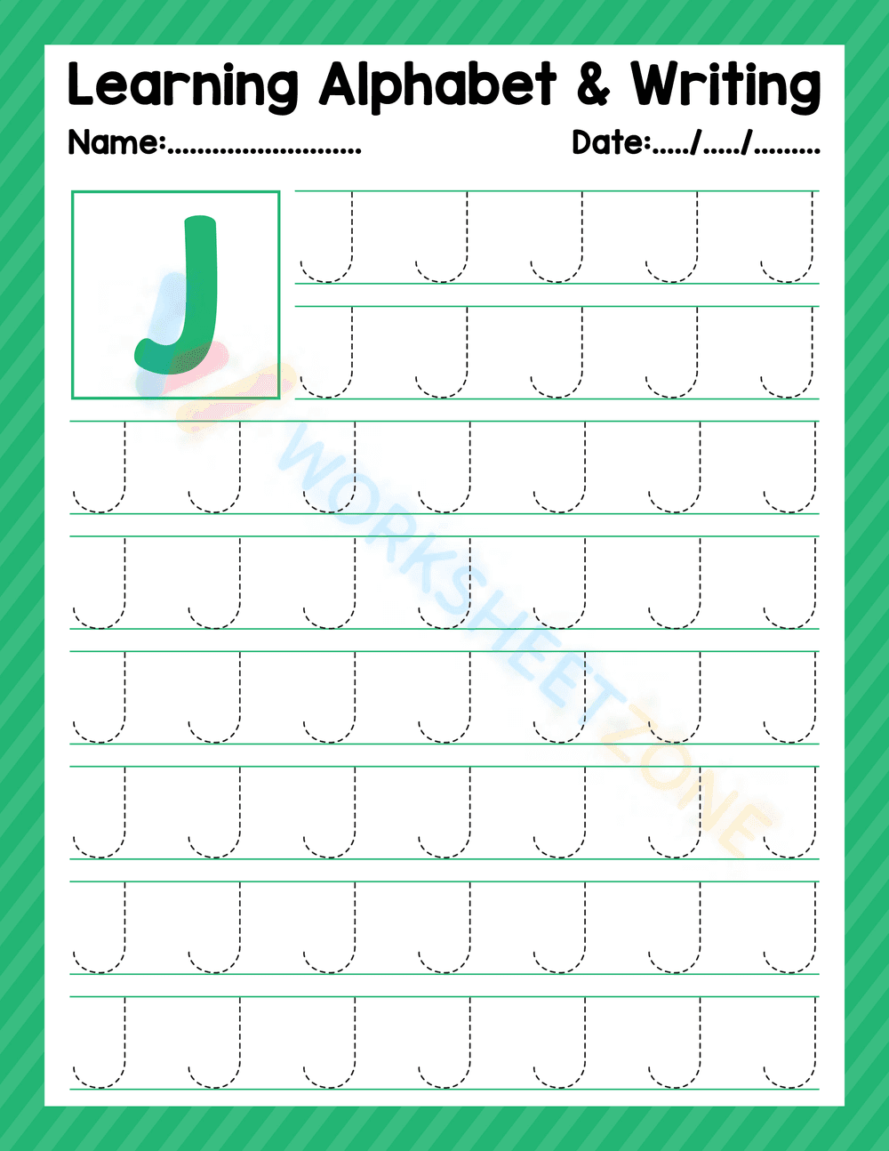 letter j beginning sound worksheets 22 - Page 1