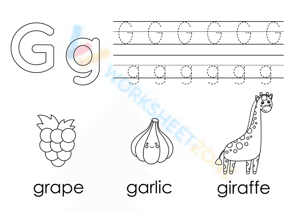 Trace letter - G - Page 1
