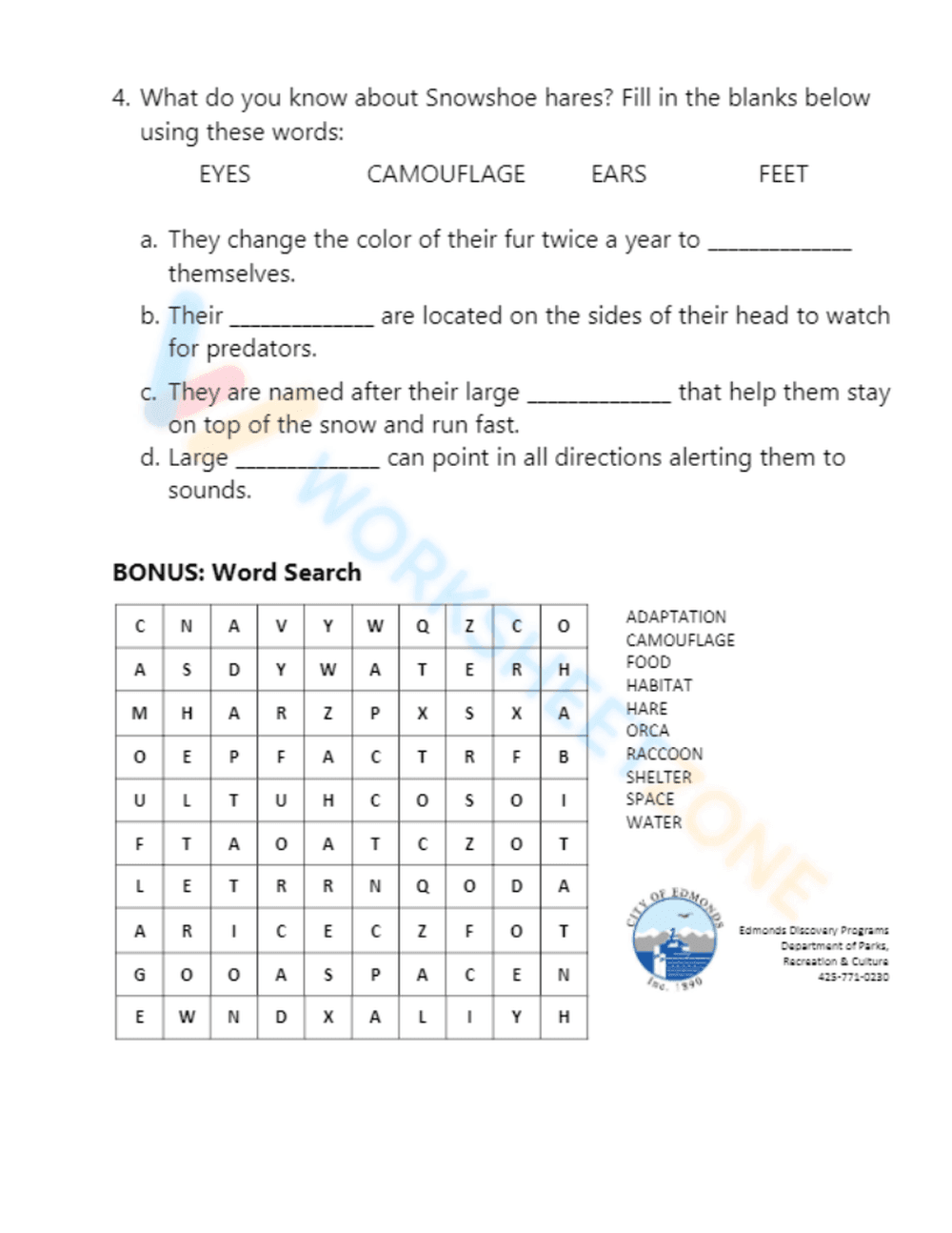 animal adaptations 1 - Page 2