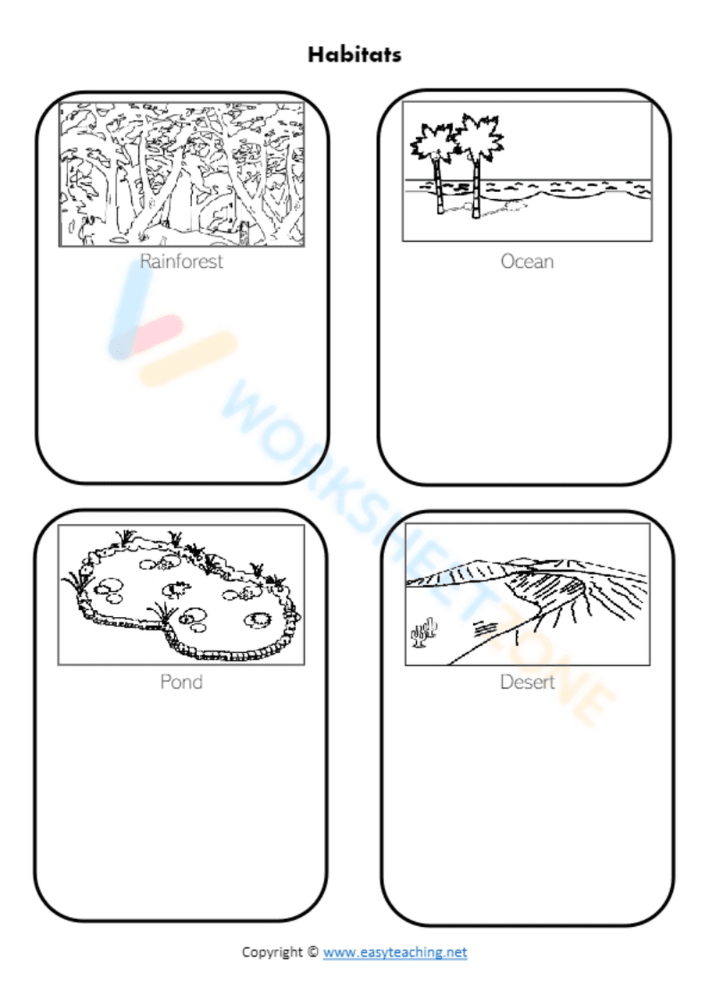 animal habitats 6 - Page 1