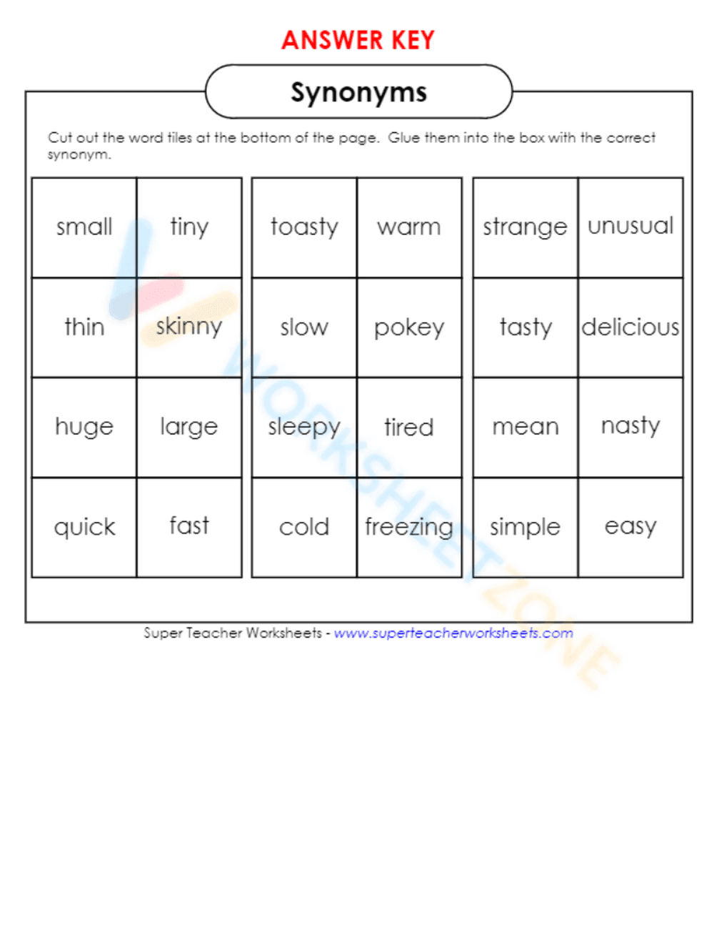 synonyms worksheet 2 - Page 2