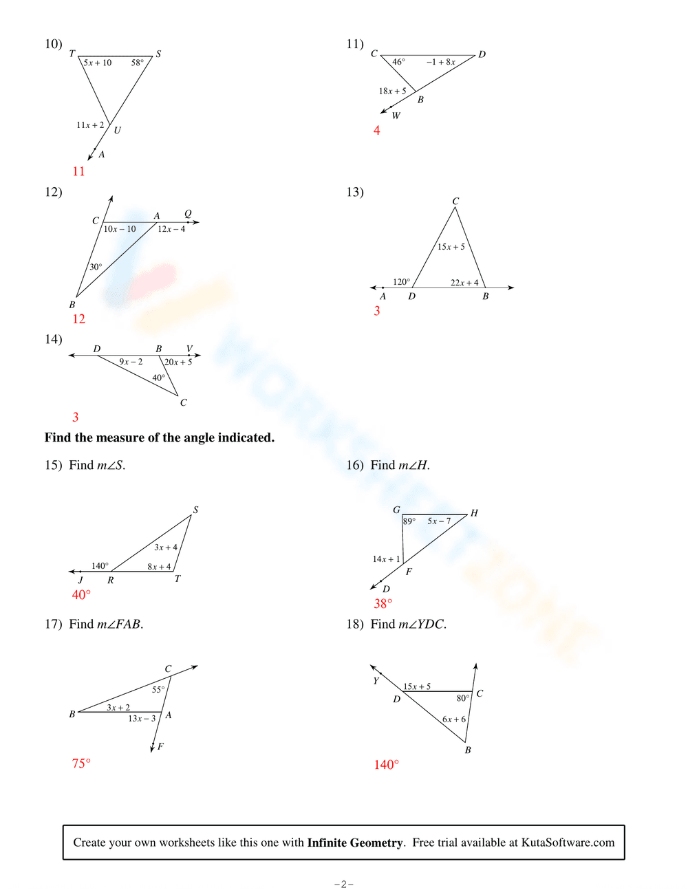 Understanding the Exterior Angle Theorem - Page 4
