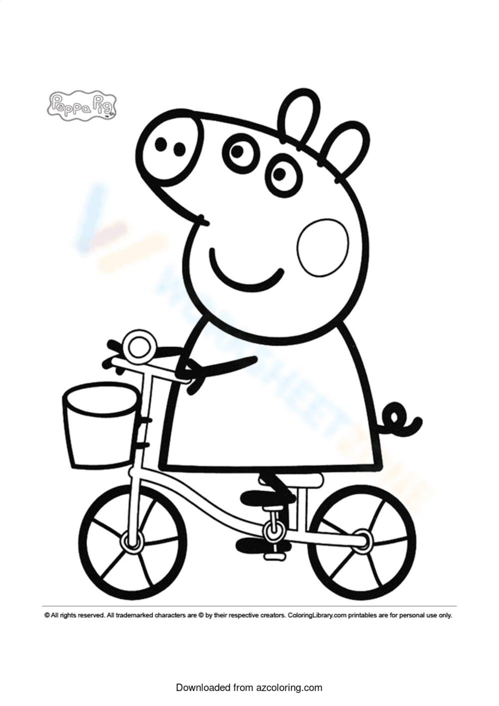 Peppa riding a bike - Page 1