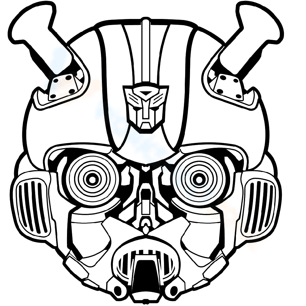 Transformers Bumblebee Coloring Page - Page 1