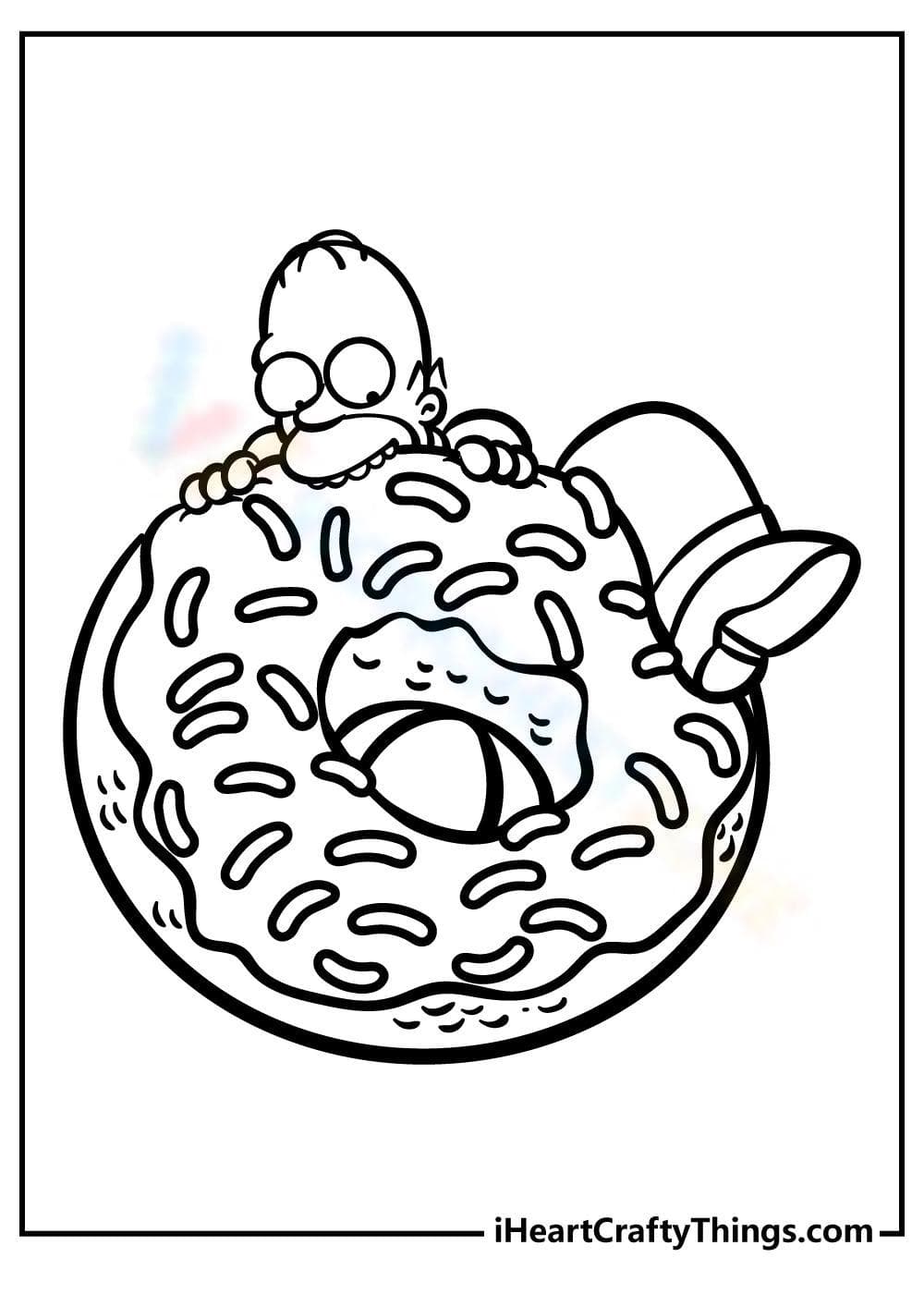 Homer Simpson with donut - Page 1