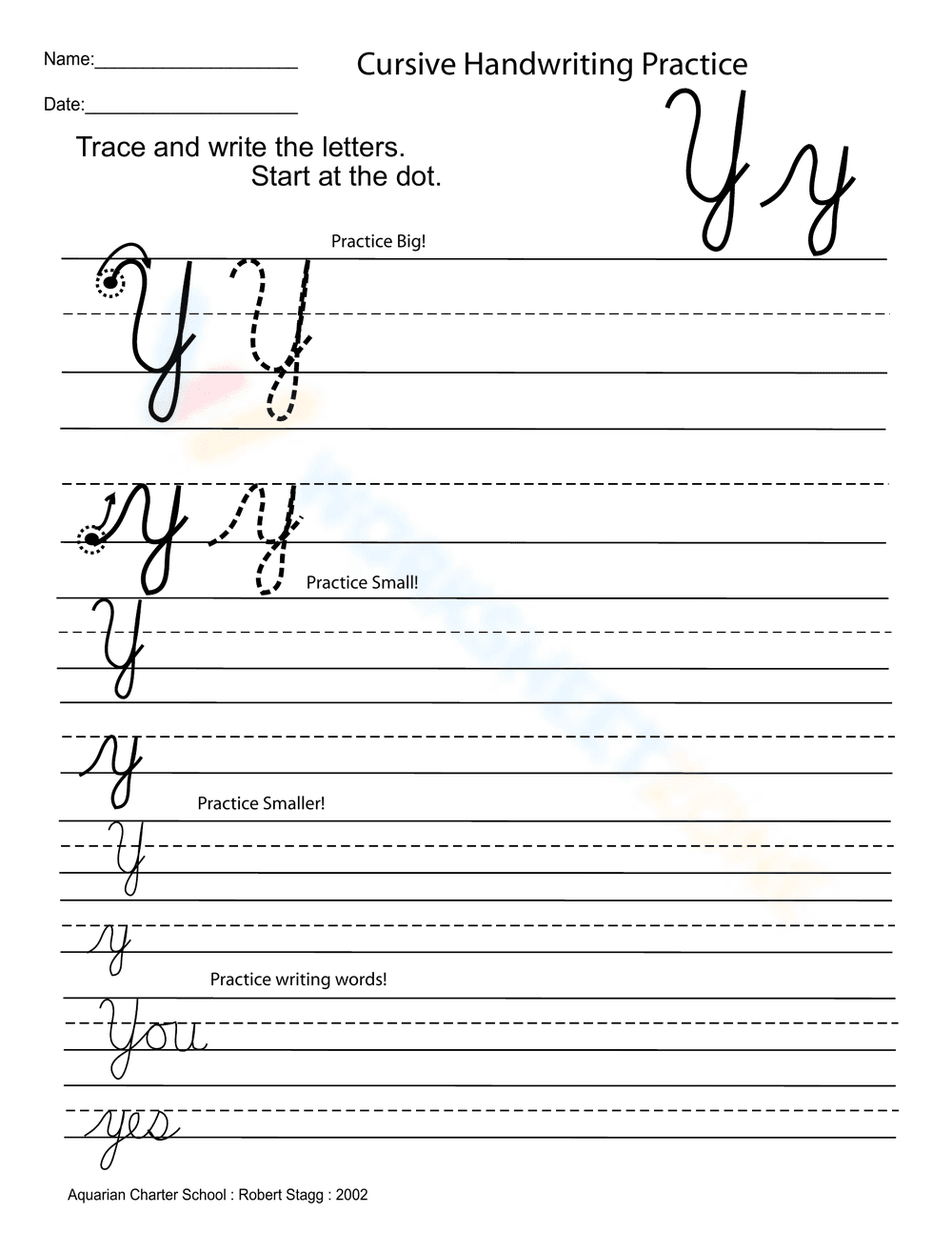 Cursive Alphabet Handwriting Practice - Page 25