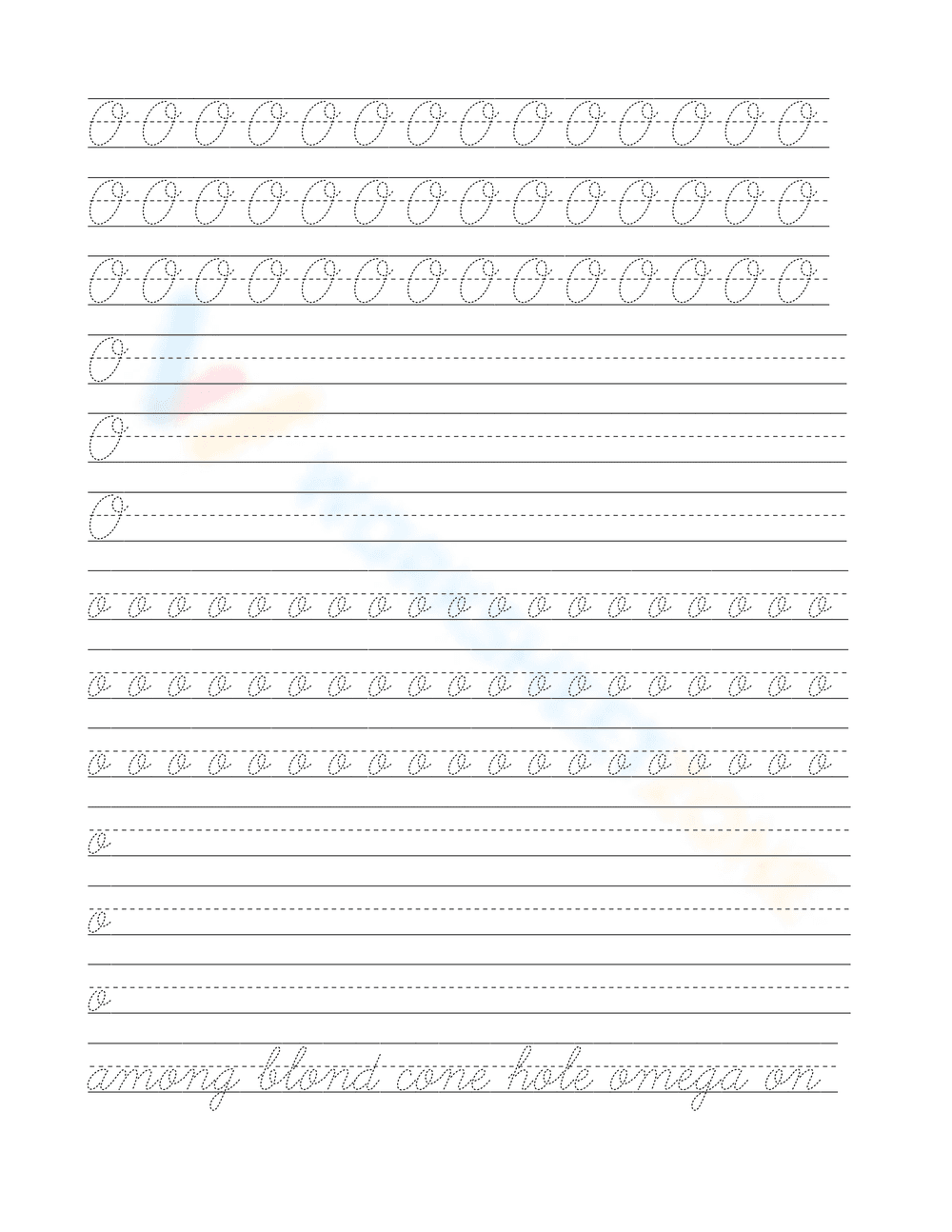 Tracing Alphabet Cursive Letters Sheets - Page 14
