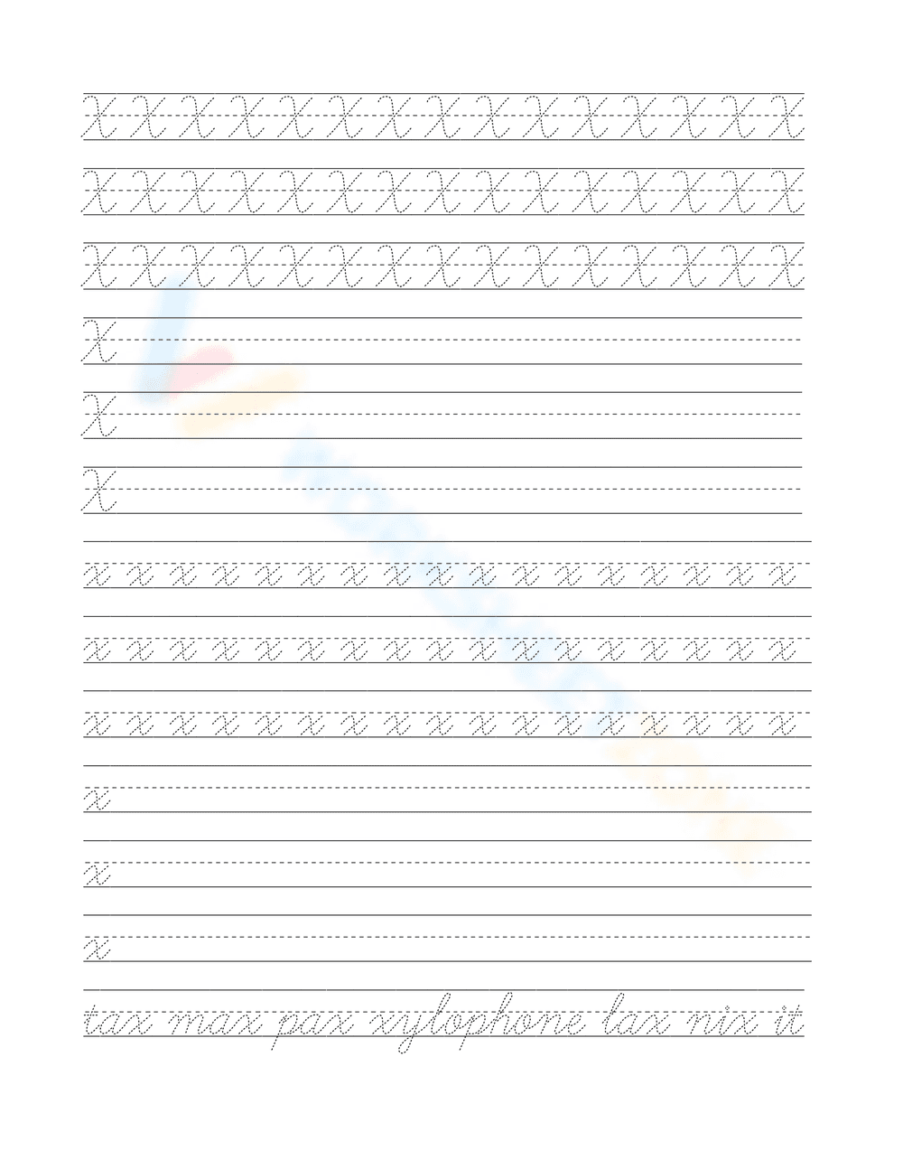 Tracing Alphabet Cursive Letters Sheets - Page 23
