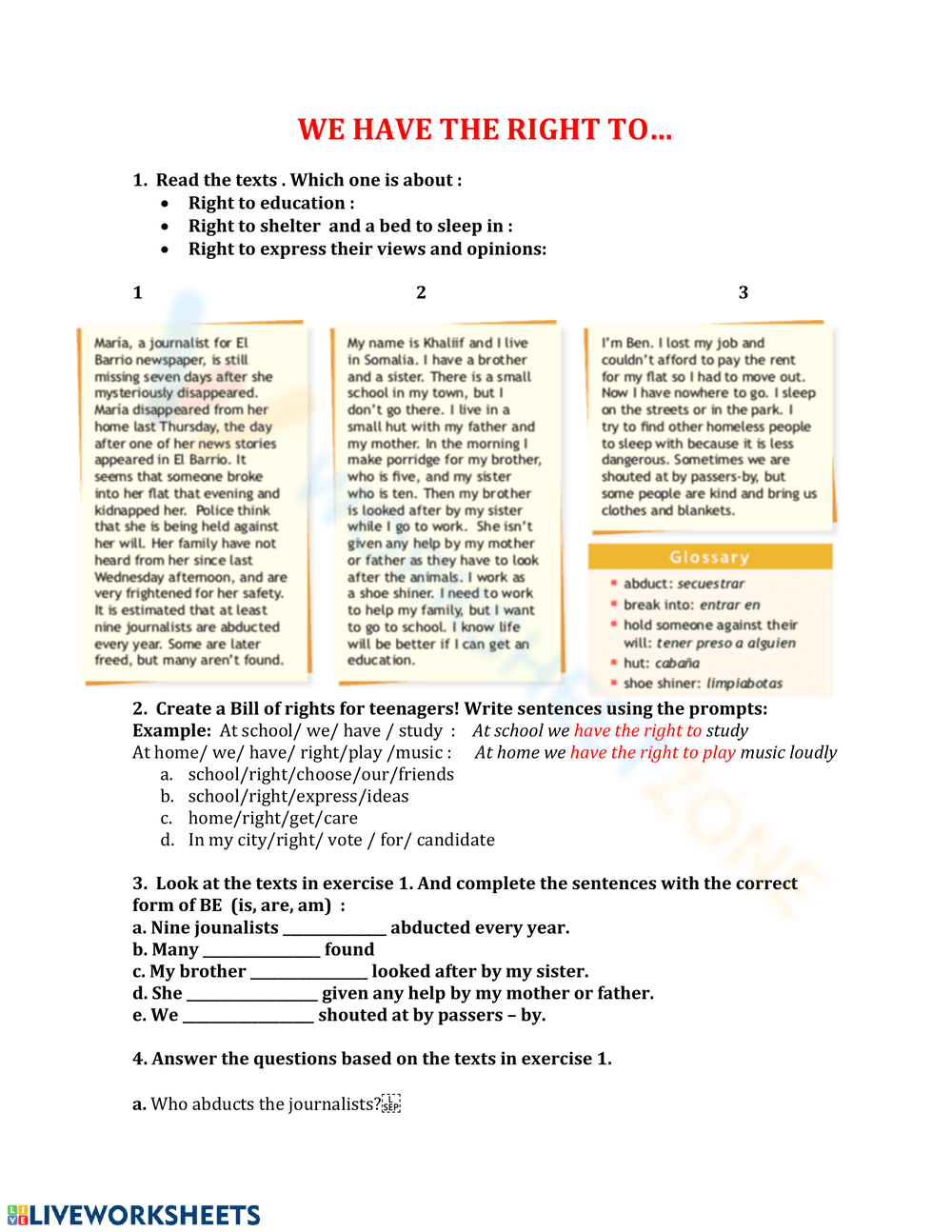 We Have the Right To: Exploring Our Entitlements - Page 1