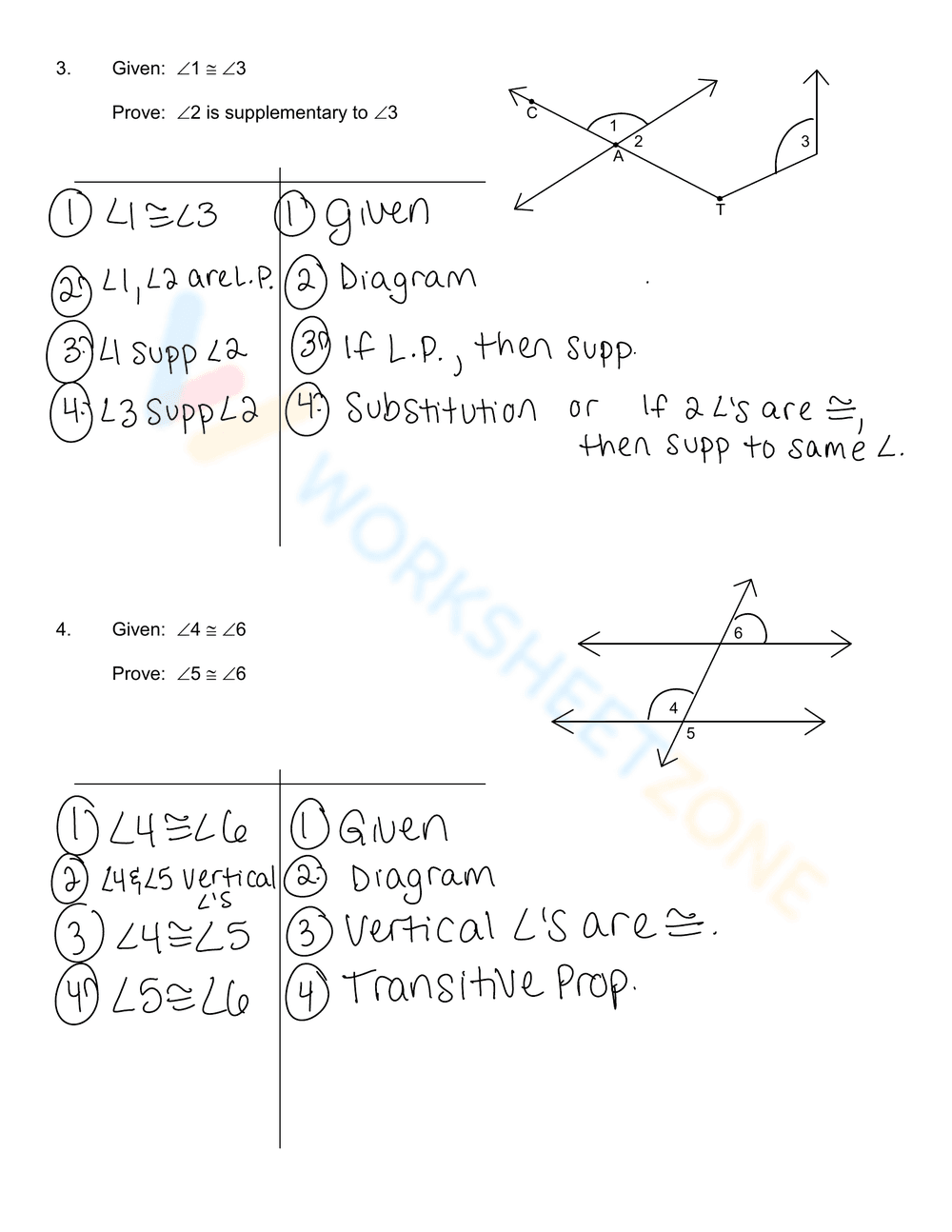 Geometry Proof Worksheet: Practice and Learn - Page 4
