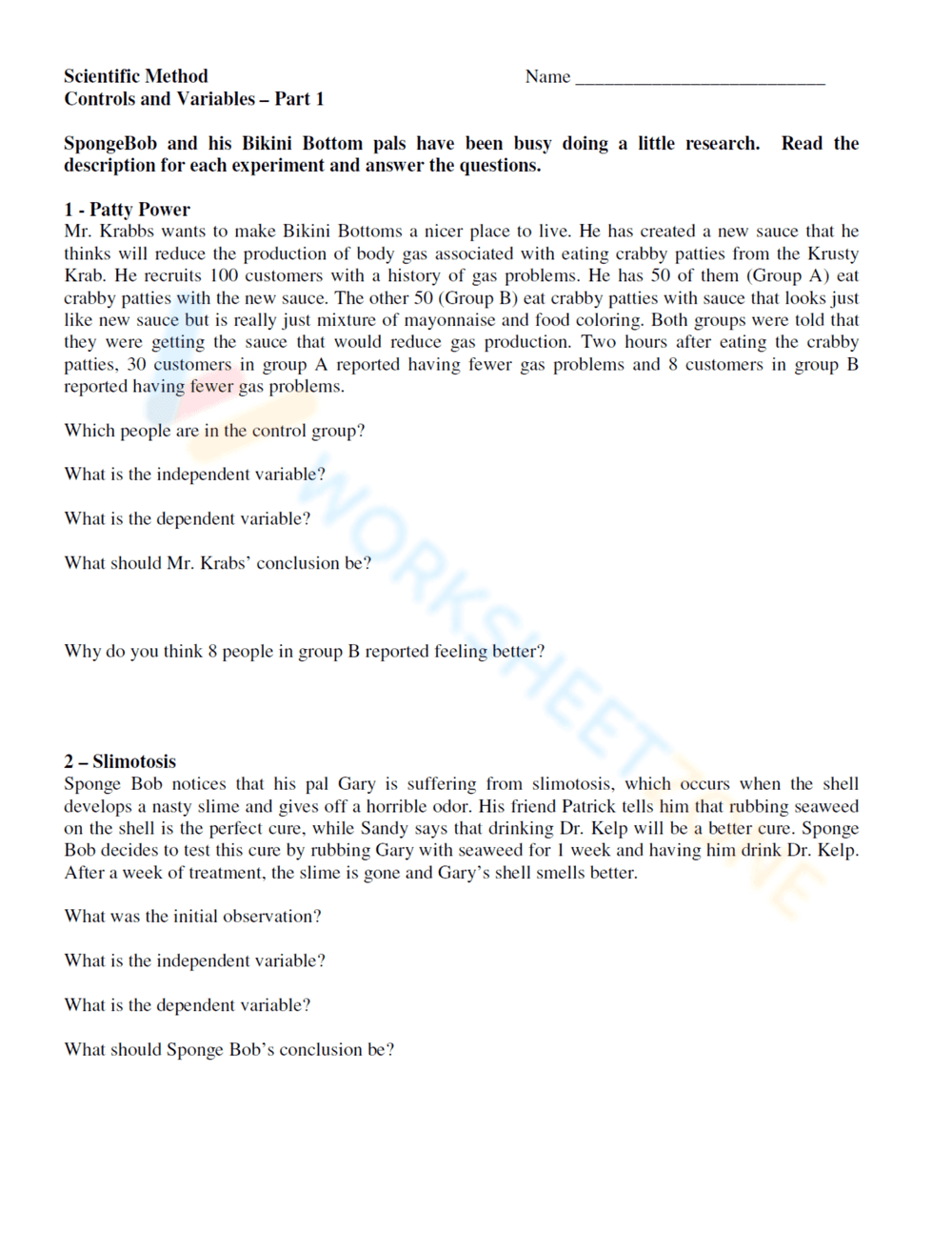 Identify Variables in Experiments - Page 3