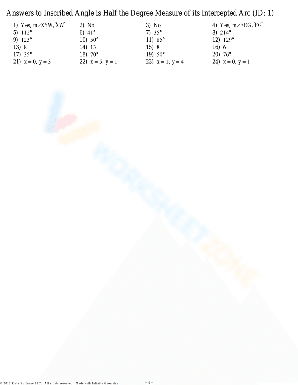 Understanding Inscribed Angles - Page 3