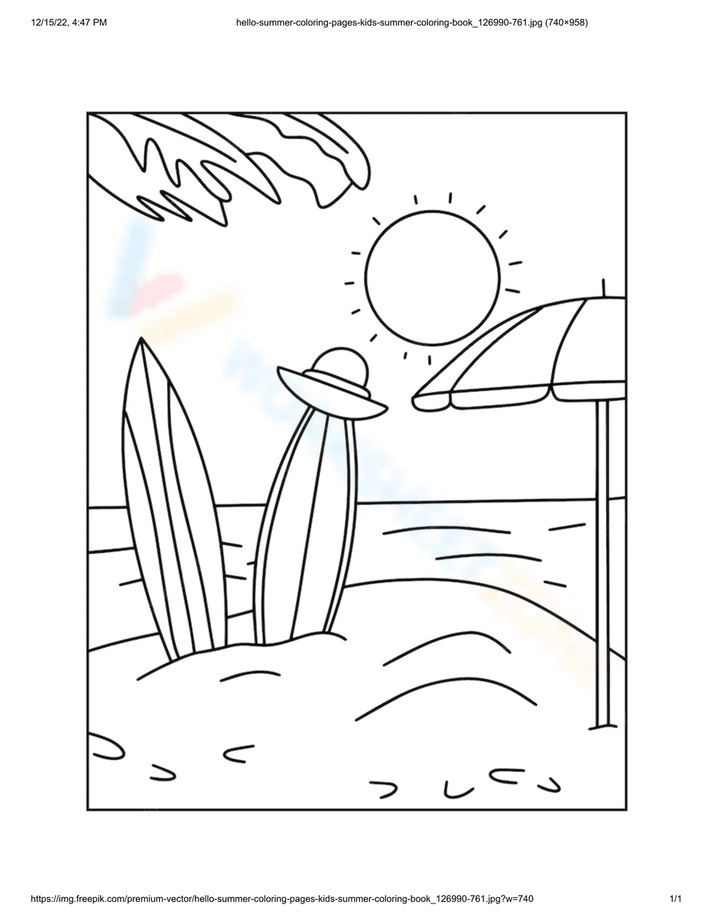 Sunny Day on the Beach - Page 1