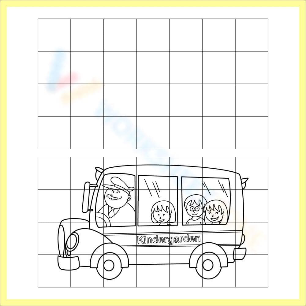 Bus Grid Drawing Worksheet - Page 1