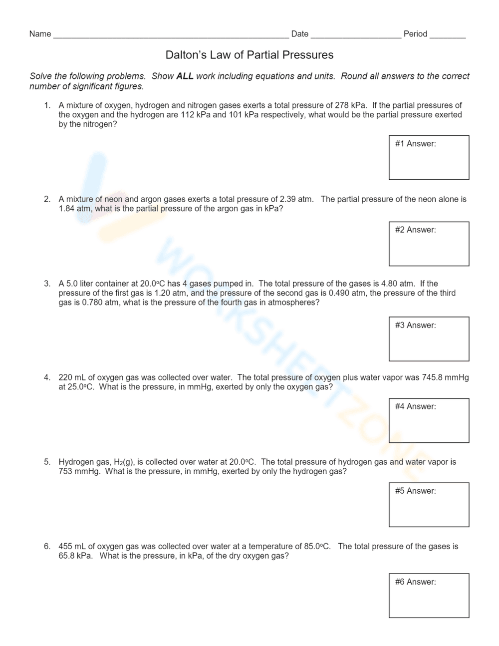 Understanding Dalton's Law of Partial Pressures - Page 1