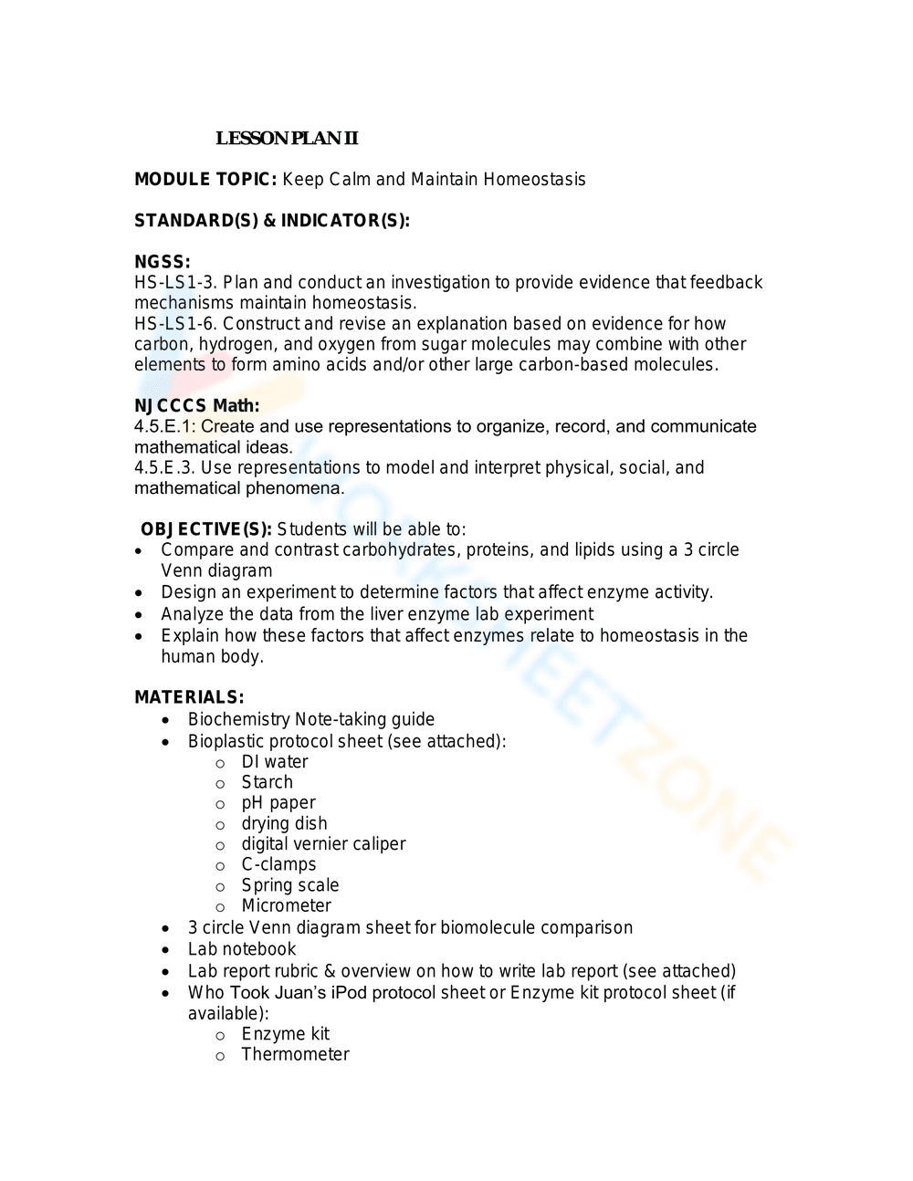Homeostasis Worksheet: Review and Practice - Page 4