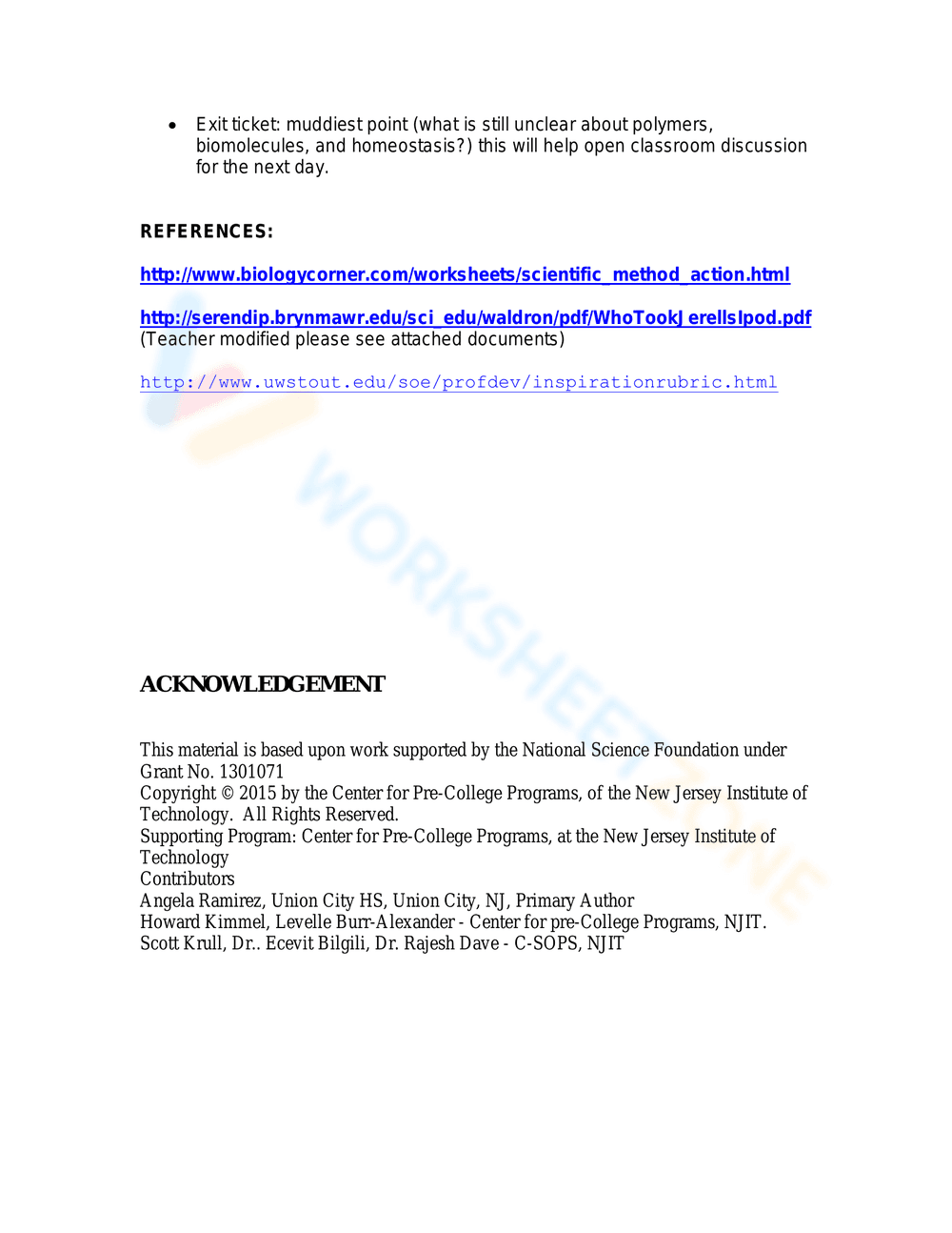 Homeostasis Worksheet: Review and Practice - Page 7