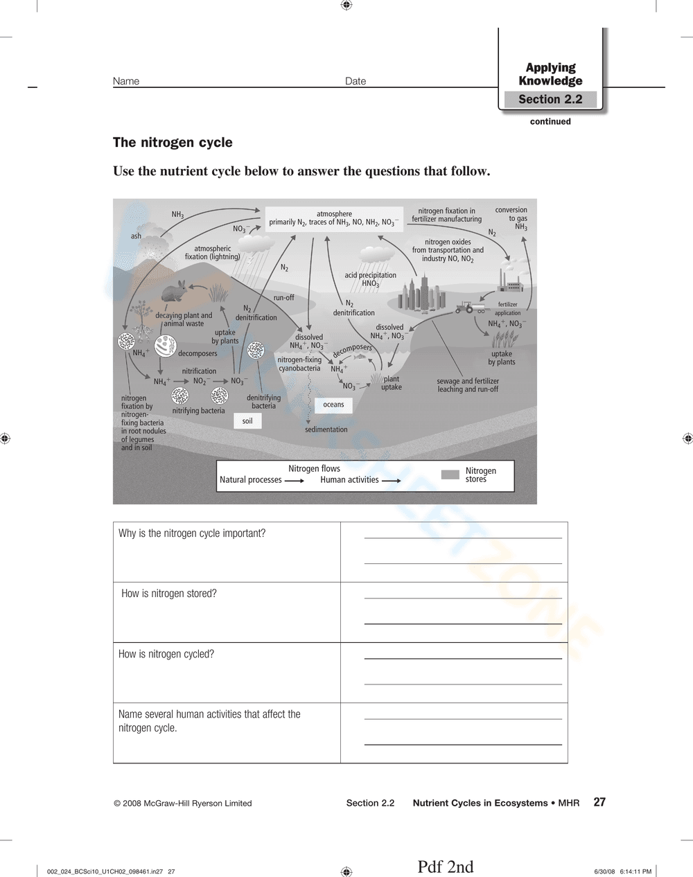 Updated Worksheet: Nutrient Cycles in Ecosystems Explained - Page 7