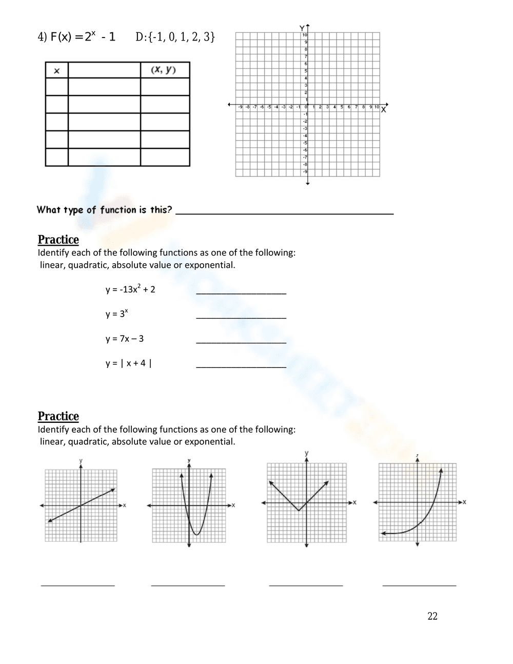 Practice Function Concepts - Page 23