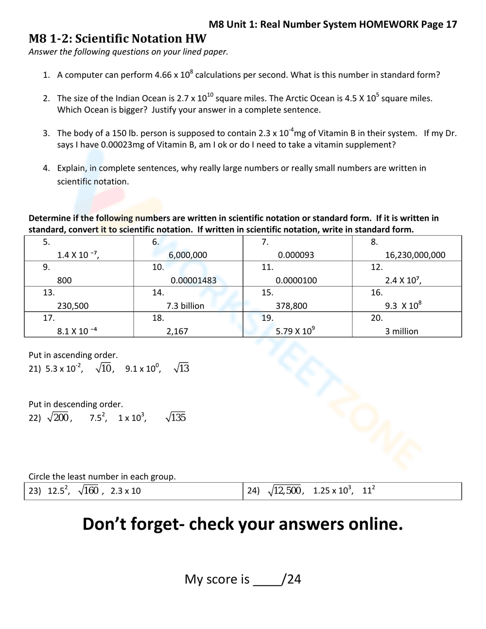 Updated Real Number System - Page 3
