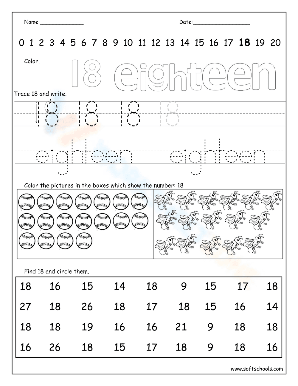 Trace and Learn Number 18 - Page 1