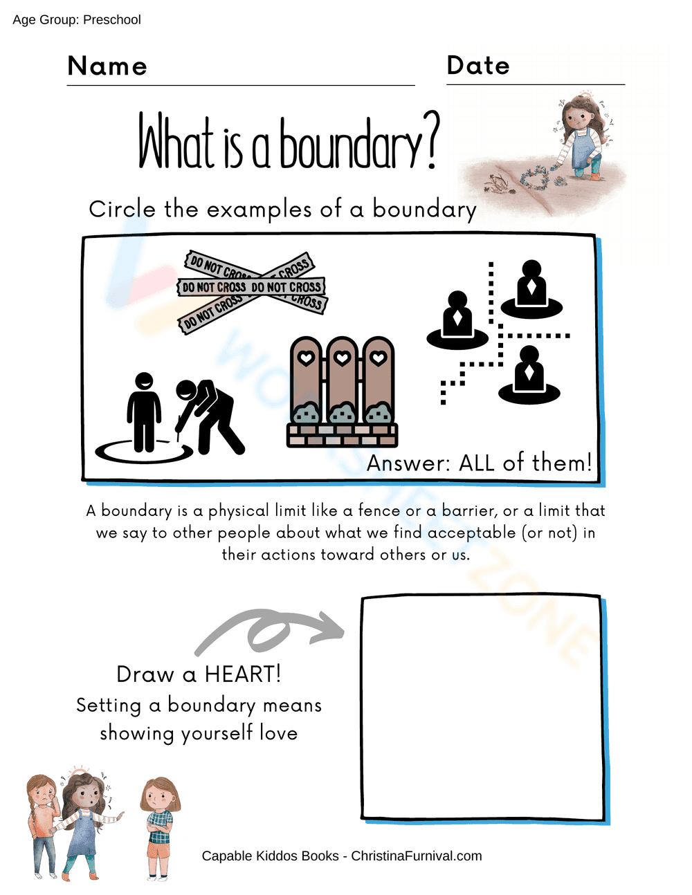 Understanding Boundaries: A Worksheet for Students - Page 1