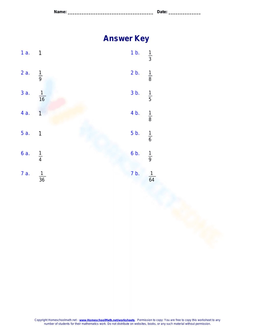 Negative Exponents Worksheet - Page 2