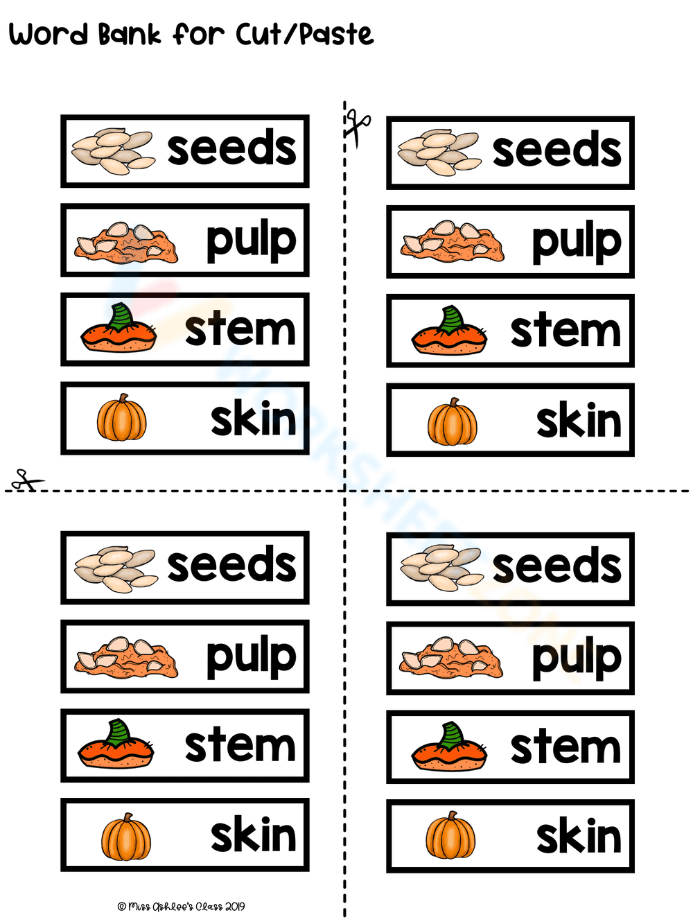 Identify the Parts of the Pumpkin: Fun Worksheet - Page 1