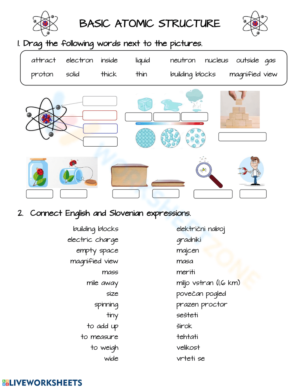Understanding Atomic Structure Worksheet - Page 1