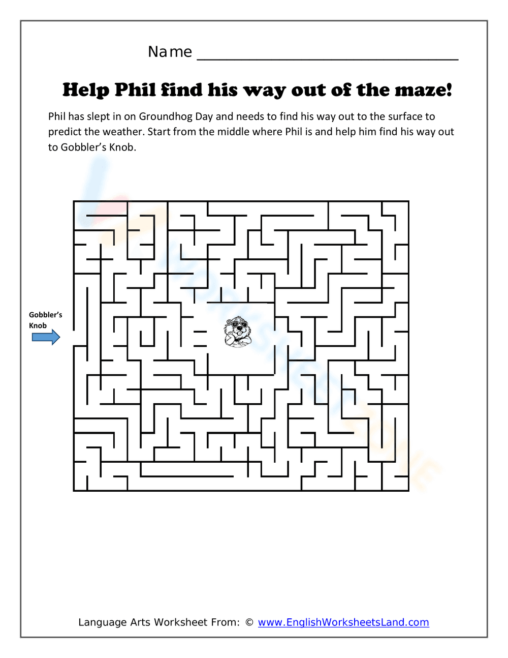 Help Phil Find His Way Out - Page 1