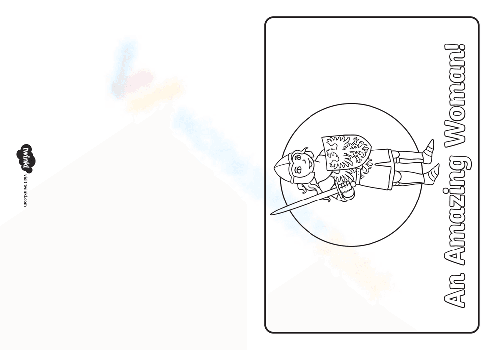 Amazing Woman Coloring Page - Page 1