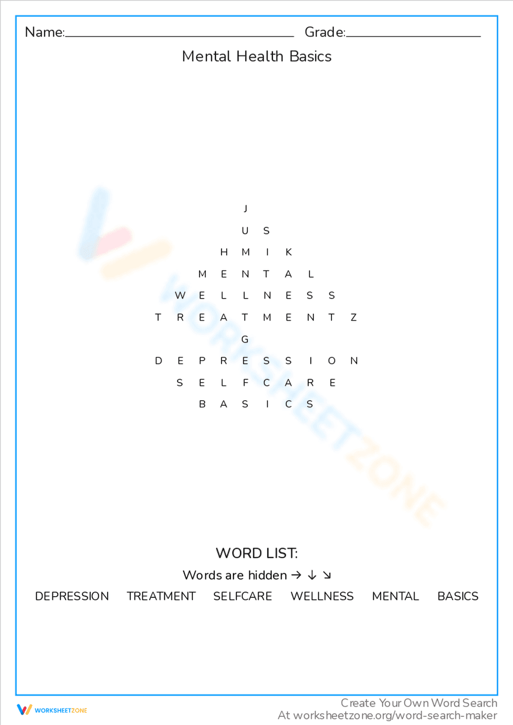 Understand Mental Health Basics with Vocabulary - Page 1