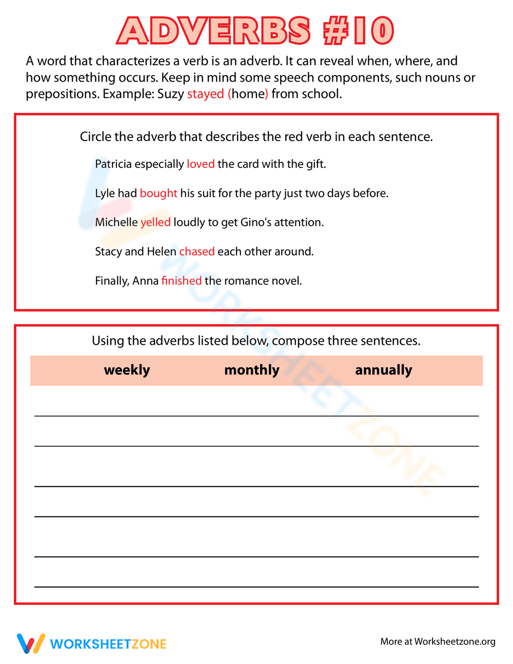 Practice Identifying and Using Adverbs - Page 1
