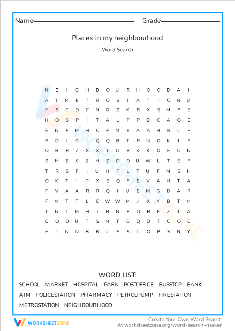 Places in my neighbourhood - Page 1