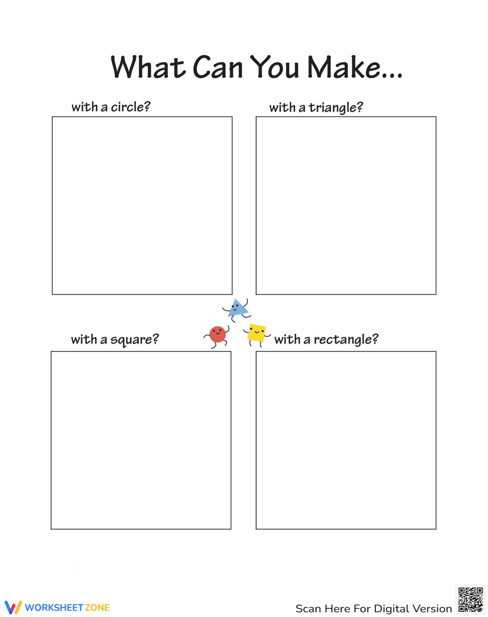Drawing Shapes: A Fun Shapes Worksheet - Page 1