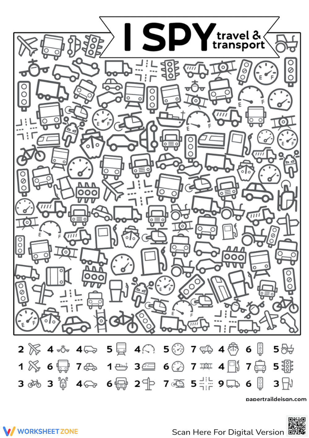 Back to School Travel I Spy - Page 1