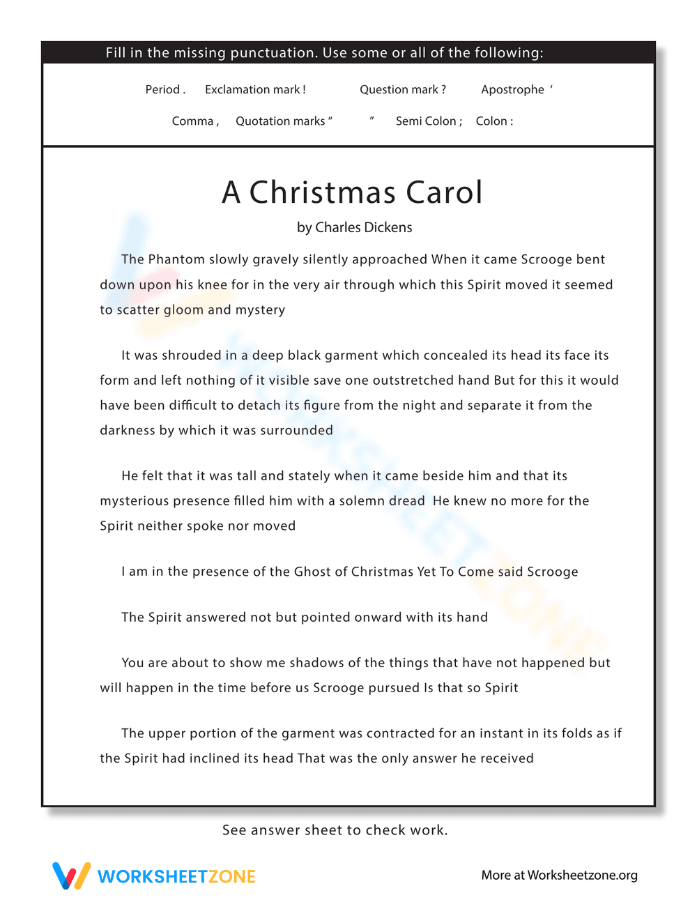 Punctuation: Correct the Sentences - Page 1