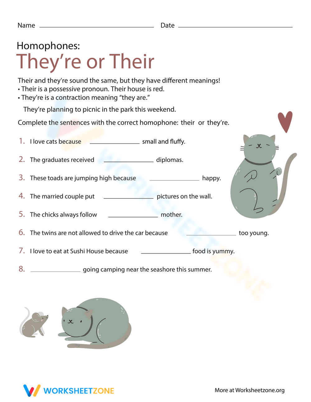 Master Grip Grammar: Homophones - Page 1