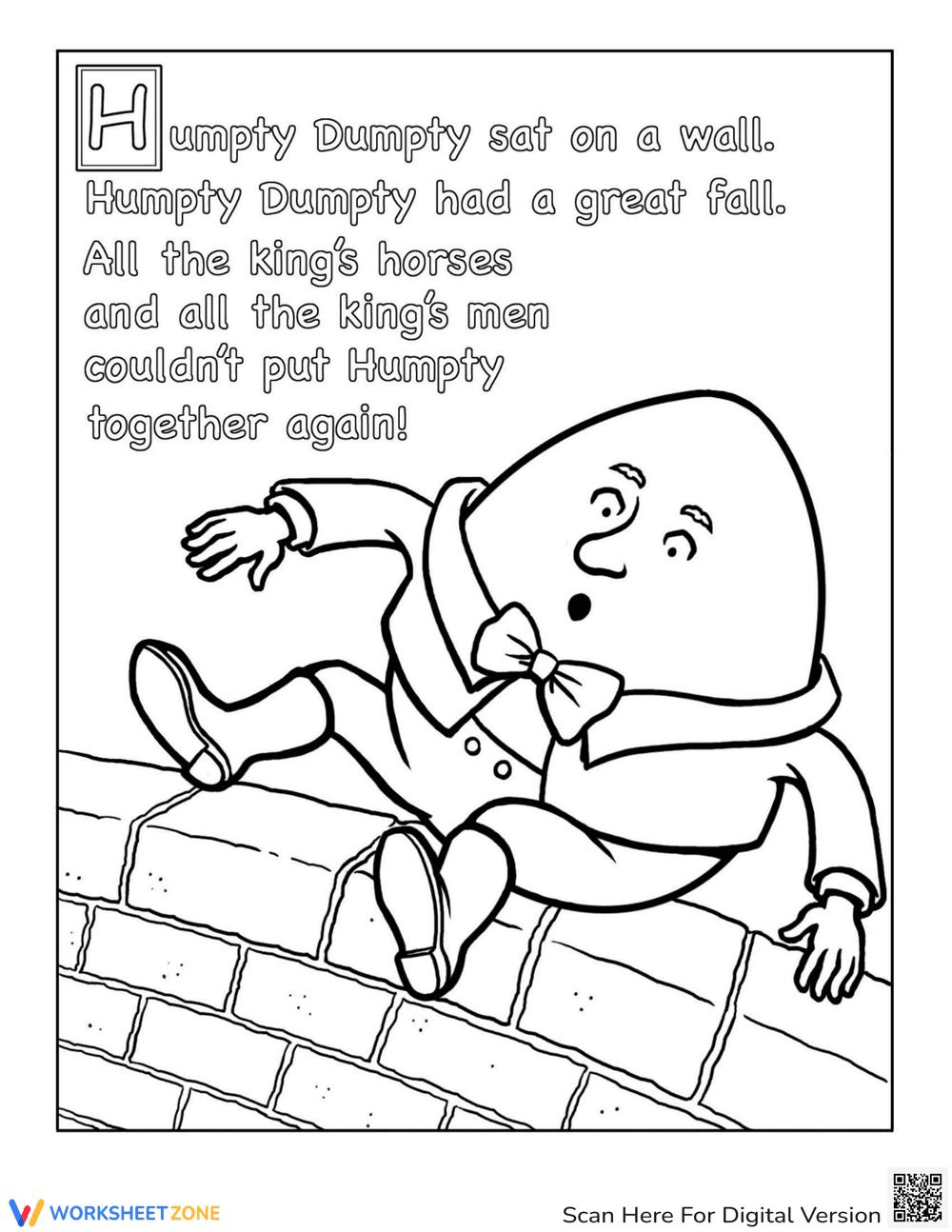 Color Humpty Dumpty: Coloring Fun! - Page 1