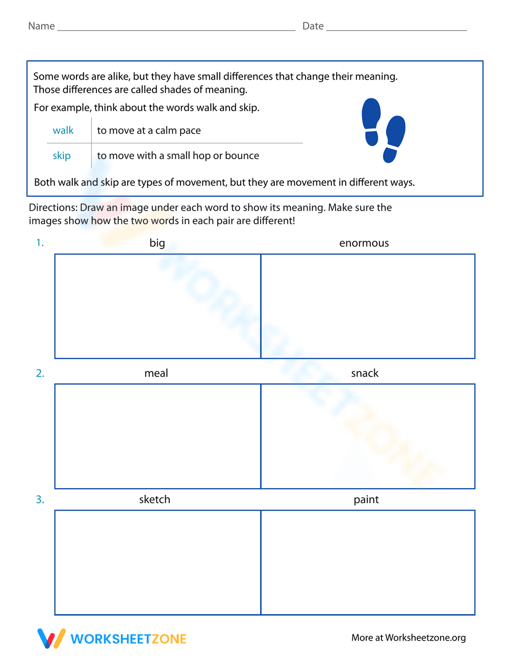 Draw Shades of Meaning with Pictures - Page 1